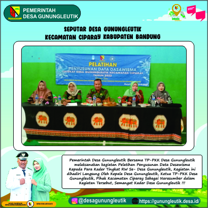 Pelatihan Kader Penulisan Data Dasawisma 